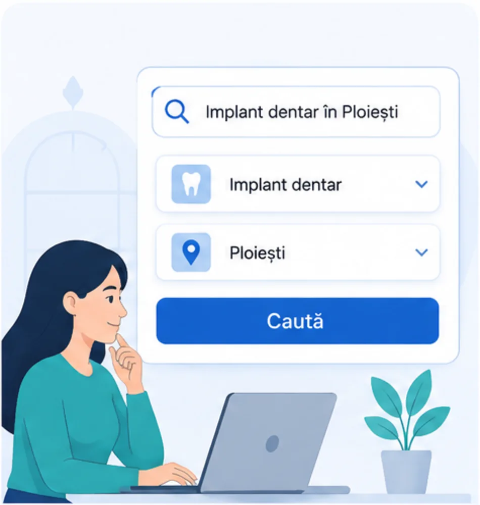 Căutarea unui serviciu stomatologic în VreauLaDentist